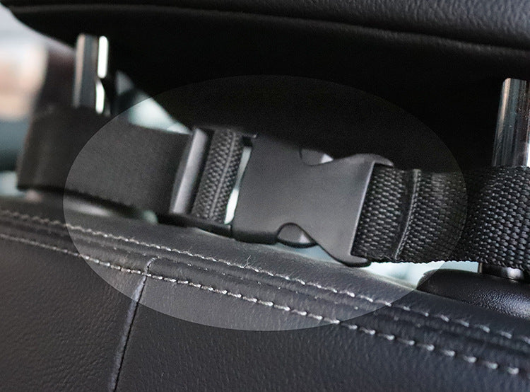 Dog Car Seat Hammock with Mesh Window, Zipper & Pocket — Rear Seat Protector for Travel