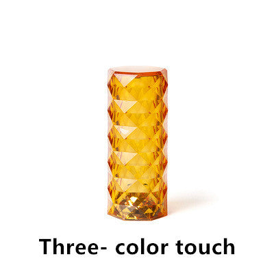 Nordic Crystal Touch Lamp — Elegant Rose Projector Night Light