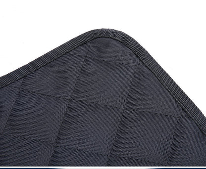 Dog Car Seat Hammock with Mesh Window, Zipper & Pocket — Rear Seat Protector for Travel