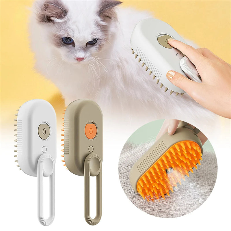 Dog/Cat Steam Brush Steamy Brush 3 In 1 Electric Spray  For Massage Pet Grooming Comb Hair Removal Combs Pet Products