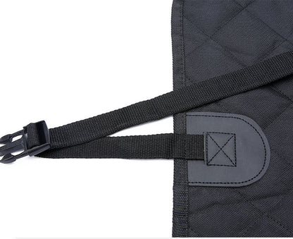 Dog Car Seat Hammock with Mesh Window, Zipper & Pocket — Rear Seat Protector for Travel